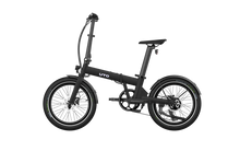 Load image into Gallery viewer, Black folding bike with 'UTD' branding on a white background