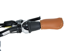 Load image into Gallery viewer, A close up of the gear shifter on the handlebar of the Beaufort Billie electric folding bike.