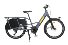 Load image into Gallery viewer, A product image showing the right side of the Yuba Boda Boda electric longtail cargo bike.