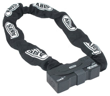 Load image into Gallery viewer, Black chain lock with ABUS branding on a white background