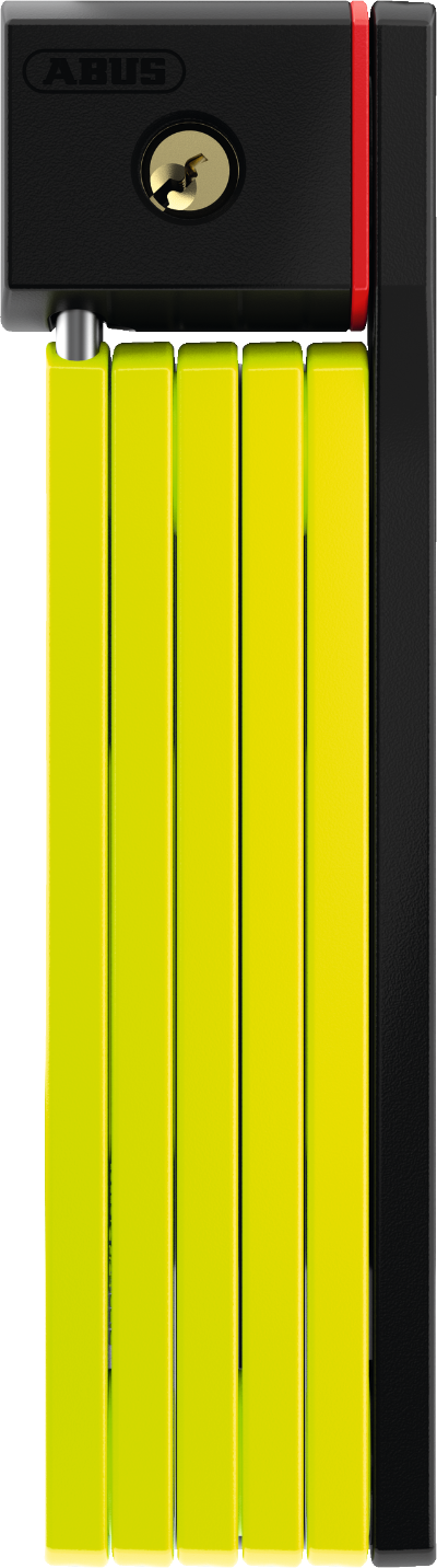A product picture of the Abus uGrip Bordo 5700K Key Lock in the lime colour variant.