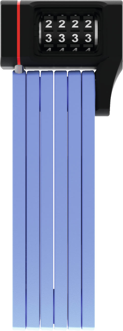 A product picture of the Abus uGrip Bordo 5700 Combination Lock in the blue colour variant.