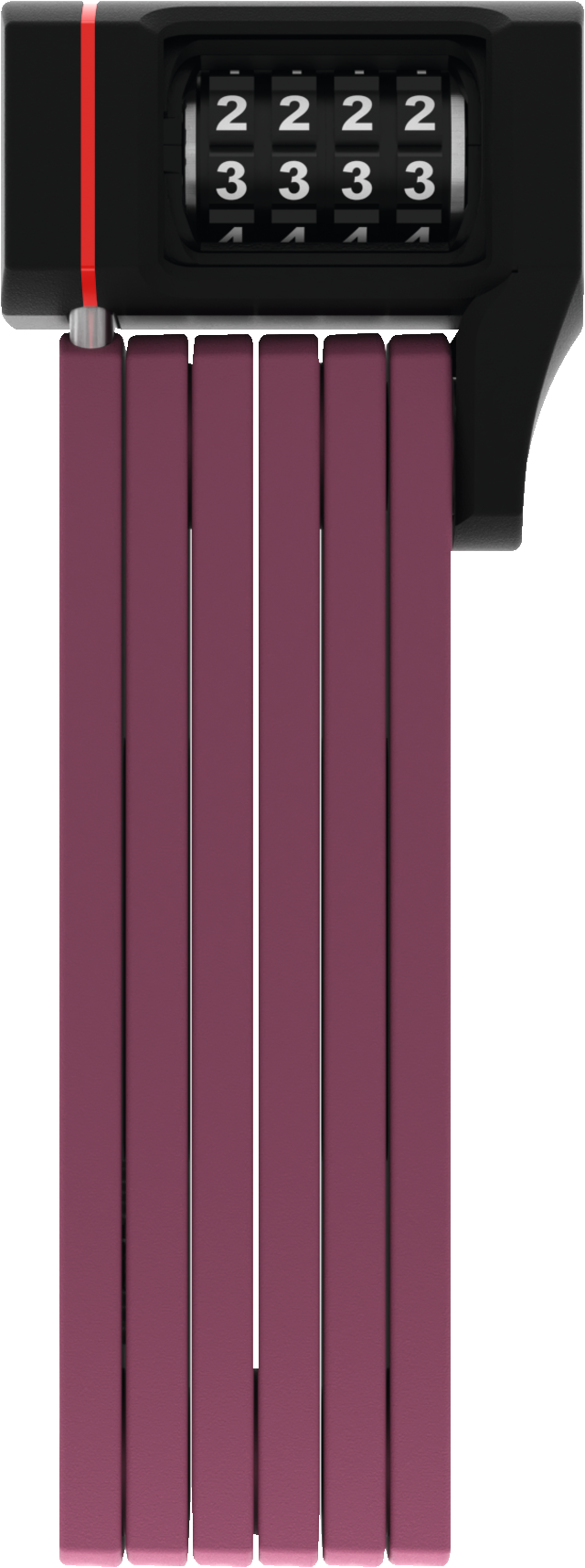 A product picture of the Abus uGrip Bordo 5700 Combination Lock in the Core Purple colour variant.