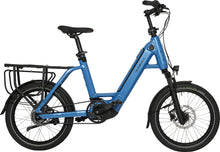 Load image into Gallery viewer, A product image of the VELO DE VILLE KEB compact electric bike, showing the Ocean Blue frame colour.
