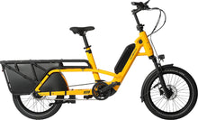 Load image into Gallery viewer, A product image of the Velo de Ville Loady electric longtail cargo bike. The frame colour is yellow.
