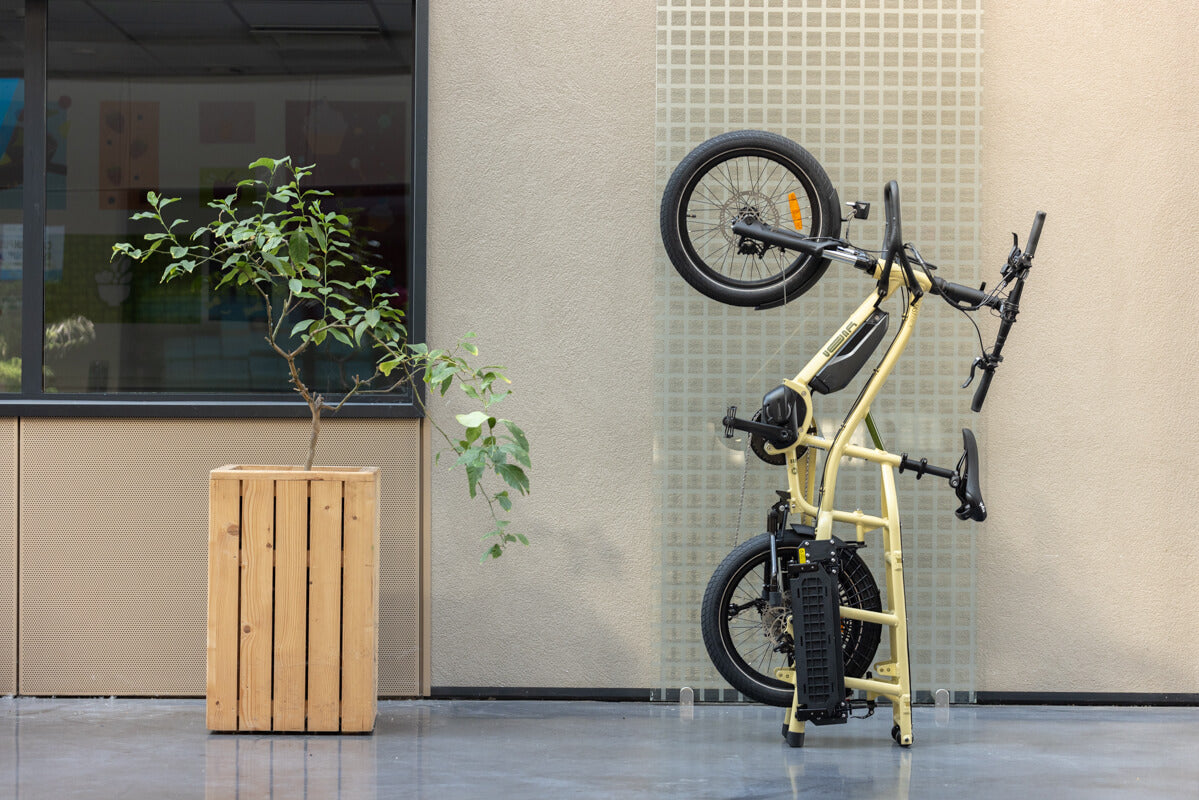 Yuba Fastrack on it's tiny back wheels.