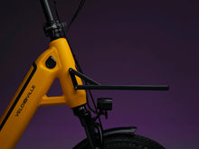 Load image into Gallery viewer, A close-up product image showing the front of a VELO DE VILLE KEB electric bike.
