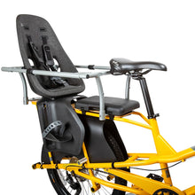 Load image into Gallery viewer, An image showing the Thule Yepp Nexxt 2 Maxi child seat installed on the rear of a Yuba longtail cargo bike.
