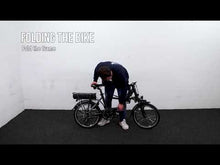 Load and play video in Gallery viewer, A youtube video showing the process of folding and unfolding the Veloci Hopper folding electric bike, which is available to hire from LeaseBike. 
